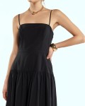 SIXDO Raw Flared Dress for Women